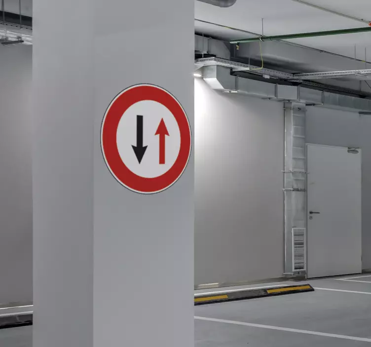 Gegenverkehr Vorrang Sticker - TenStickers