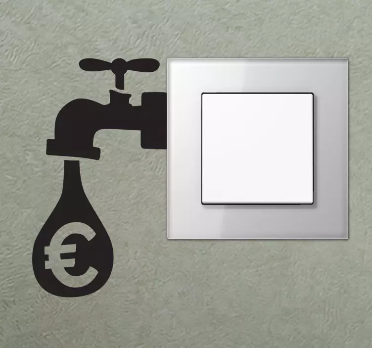 Wandtattoo Wohnzimmer Geld Wassertropfen - TenStickers