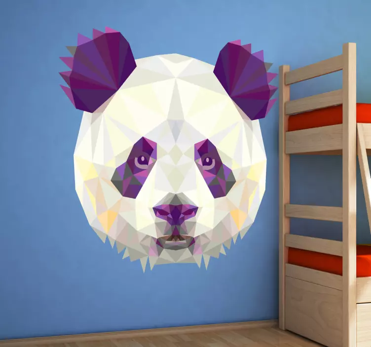 Geometrischer Panda Aufkleber - TenStickers
