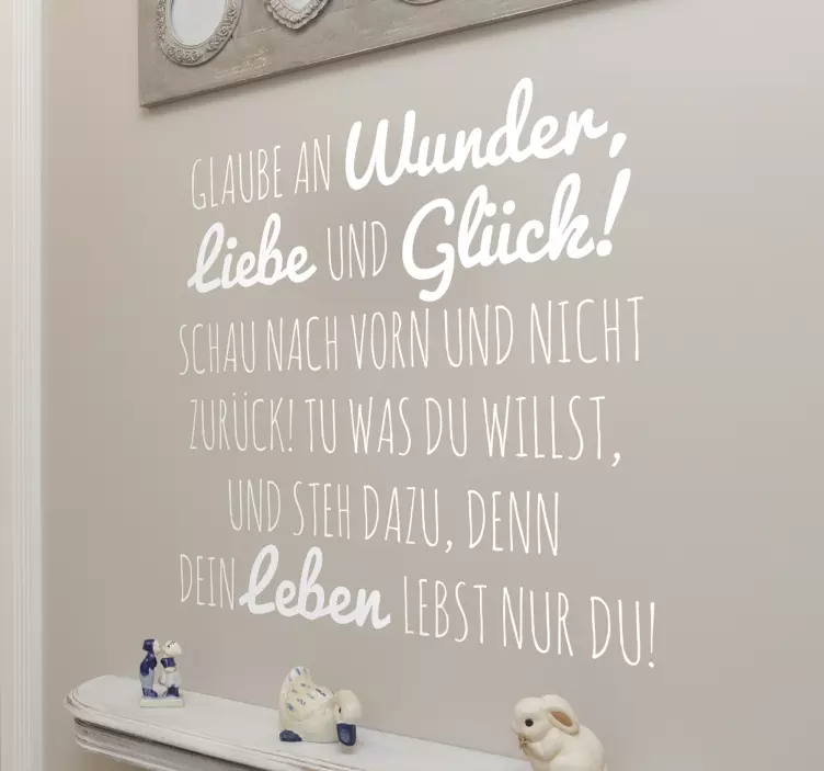 Glaube an Wunder Aufkleber - TenStickers
