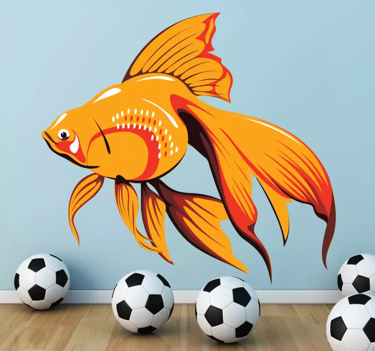 Goldfisch Aufkleber Orange - TenStickers
