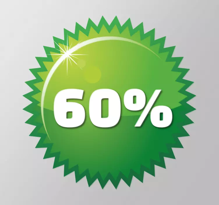 Grüne Kreise mit Zacken Aufkleber - TenStickers