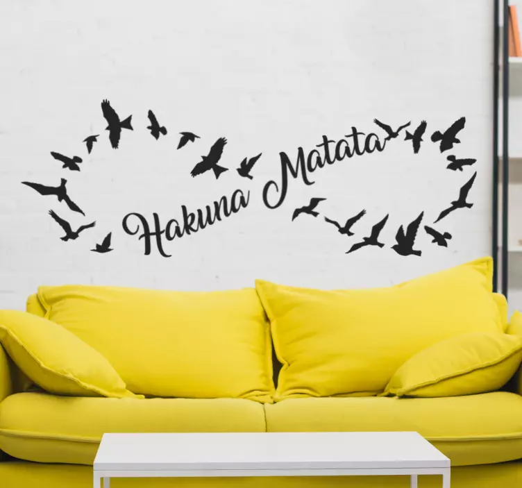 Hakuna Matata Film Zitat Wandtattoo Wohnzimmer - TenStickers