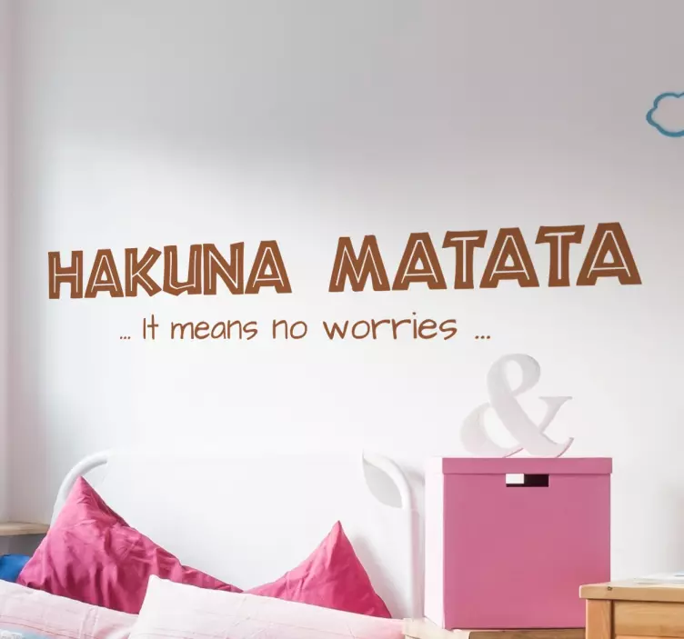 Hakuna matata Wandtattoo Kinderzimmer - TenStickers