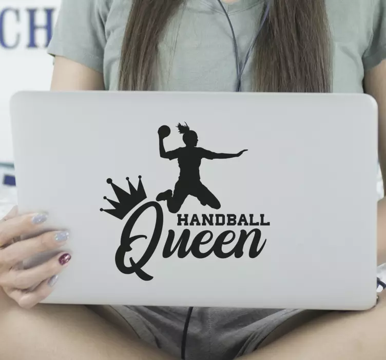 Handball Queen Laptop Aufkleber - TenStickers
