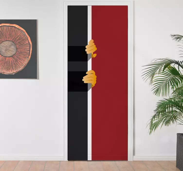 Hände um die Tür Türaufkleber - TenStickers