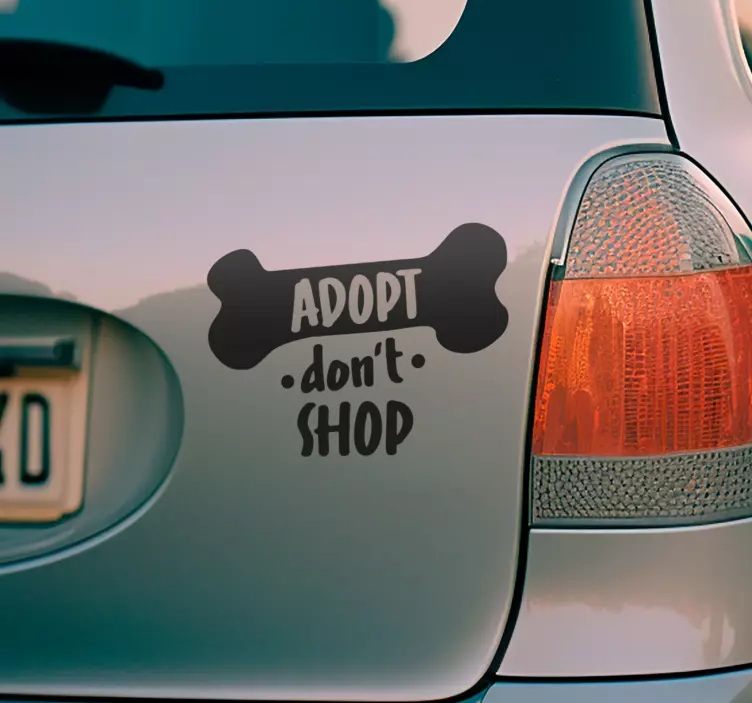 Autoaufkleber "adopt, don't shop" - TenStickers