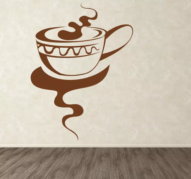 Wandtattoo Küche mit heißer Kaffee - TenStickers