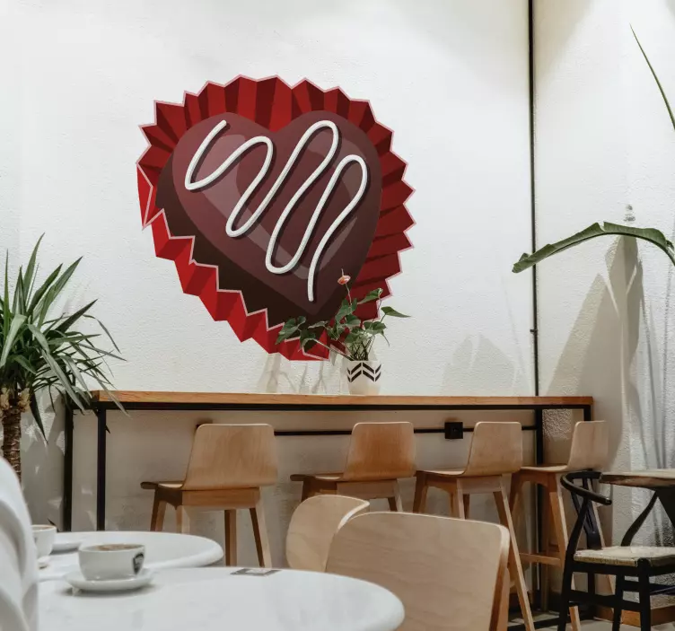 Herz Praline Aufkleber - TenStickers