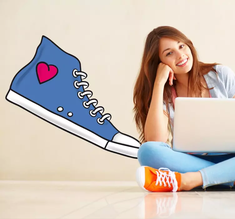 Herz Turnschuhe Aufkleber - TenStickers