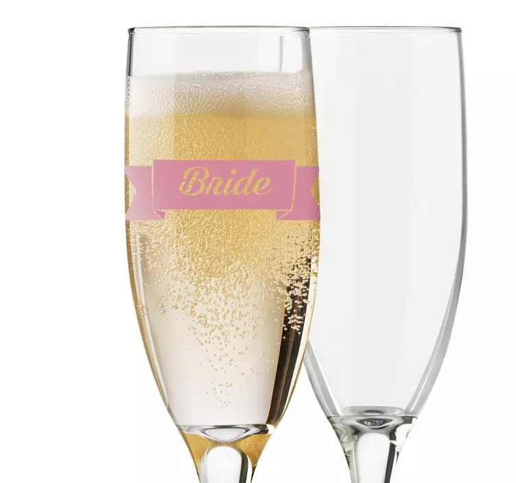 Hochzeitsaufkleber Bride auf Banner - TenStickers