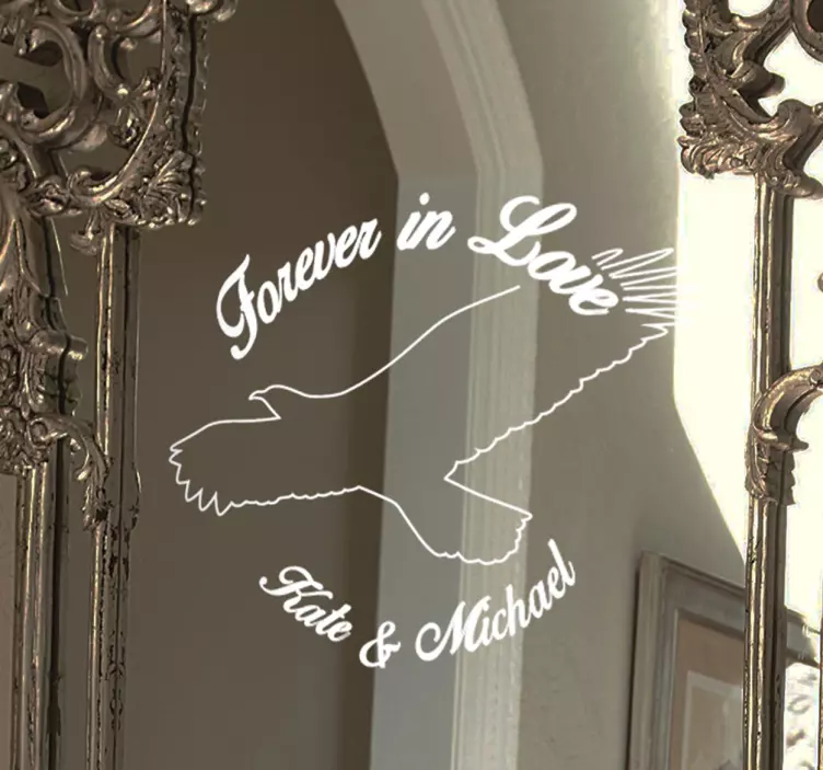 Hochzeitsaufkleber Forever in Love - TenStickers