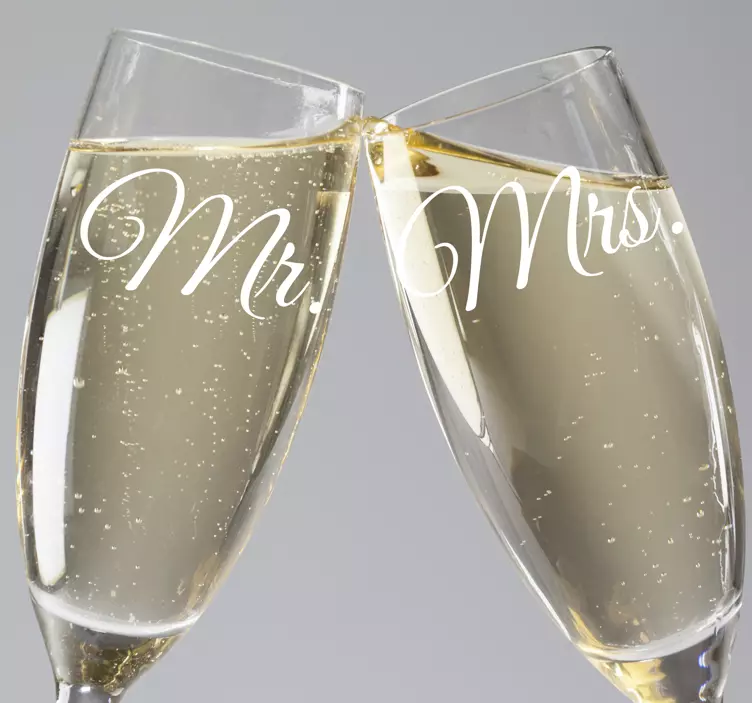 Hochzeitsaufkleber Mr. Mrs. - TenStickers
