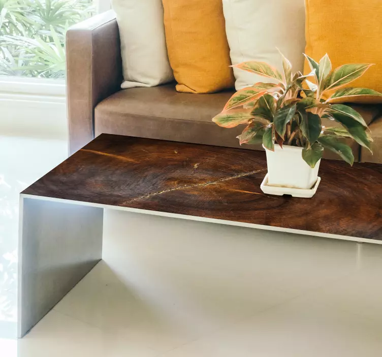 Holz-effekt wohnzimmer Wandtattoo - TenStickers