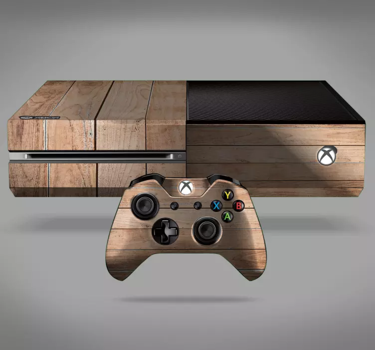 Holz textur xbox aufkleber - TenStickers