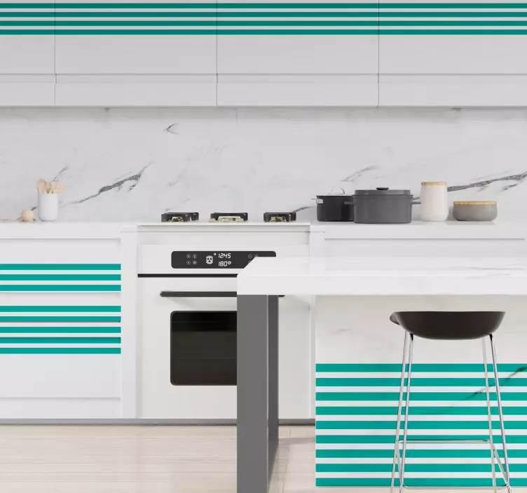 Horizontale Linien Möbelaufkleber - TenStickers