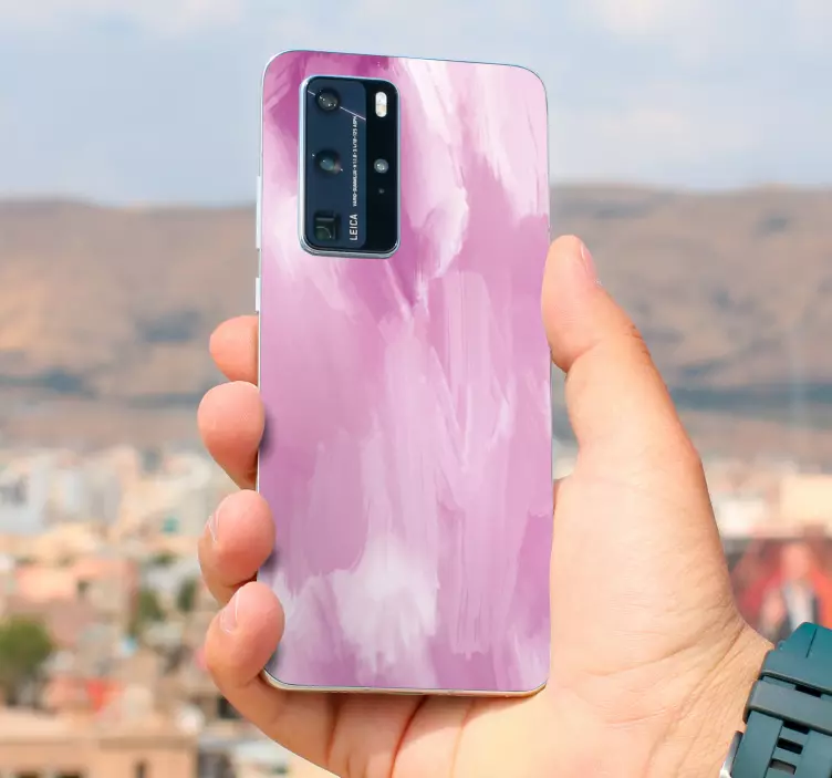 Huawei Sticker abstrakte rosa farbe - TenStickers