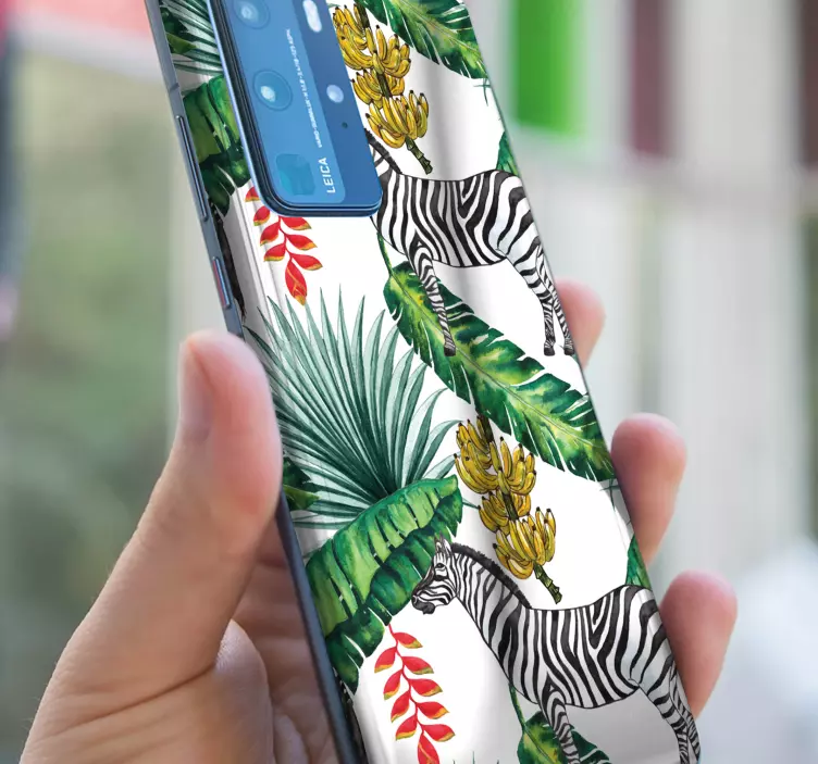 Huawei Sticker tropisches zebra-design - TenStickers
