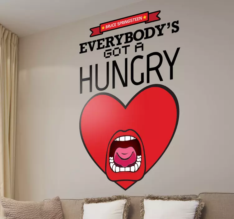 Hungry Heart Aufkleber - TenStickers