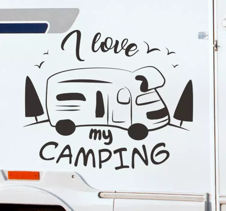 I love my camping Wohnmobil Aufkleber - TenStickers