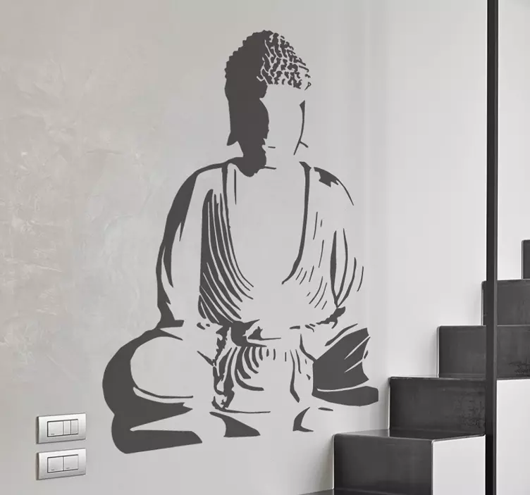 Illustration Buddha Sticker - TenStickers