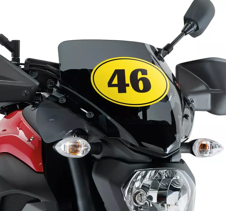 Motorrad Aufkleber individuelle Nummer - TenStickers