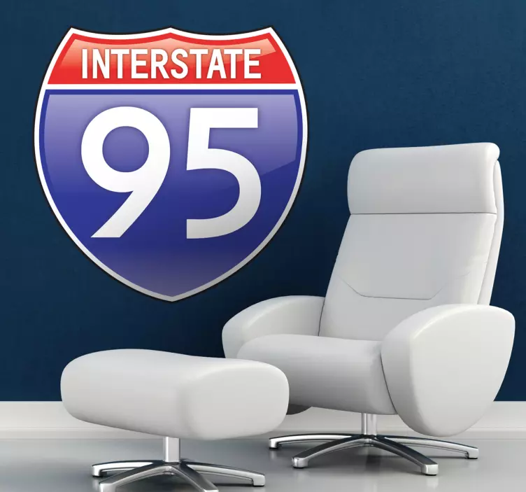 Interstate 95 Schild Aufkleber - TenStickers
