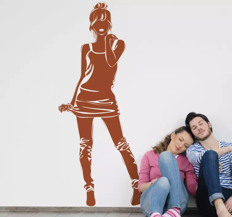 Junge Dame Aufkleber - TenStickers