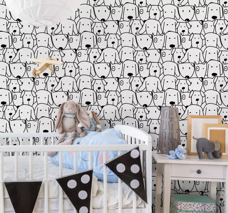 Katzen sticker mit verspielten hundegesichtern - TenStickers