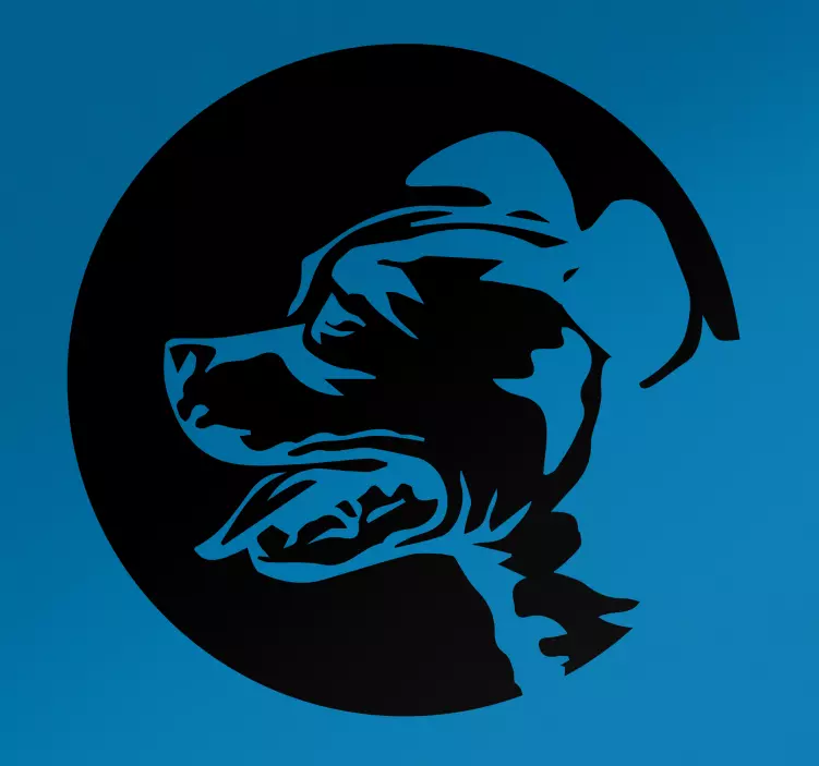 Katzen Sticker stilisiertes hundeprofil - TenStickers