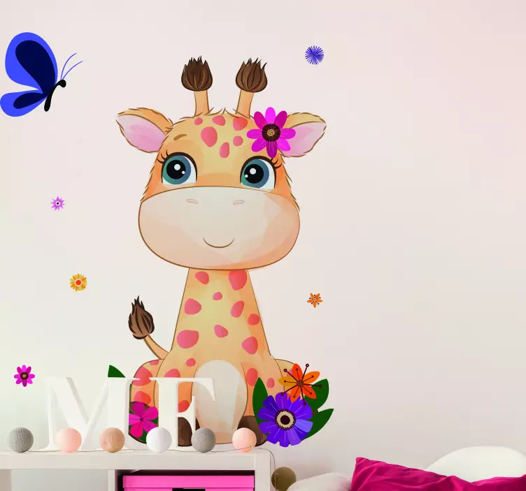 Katzen Sticker süßer giraffencharakter - TenStickers
