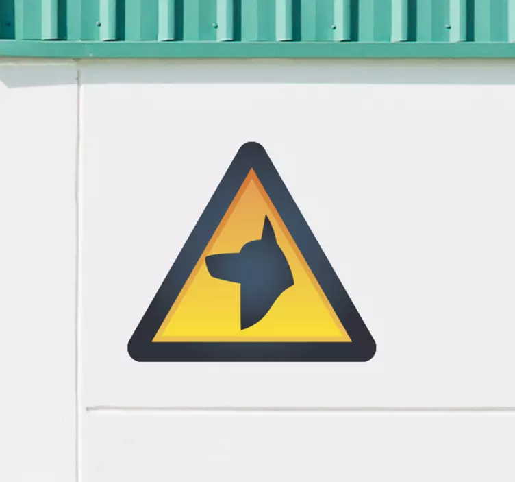 Katzen Sticker warnschild für hunde - TenStickers