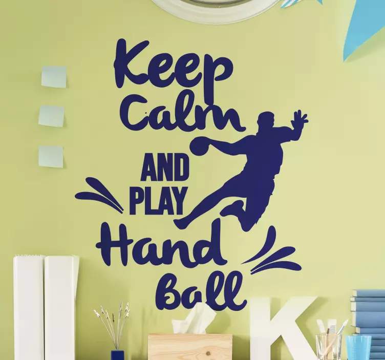 Keep Calm Handball Wandaufkleber - TenStickers