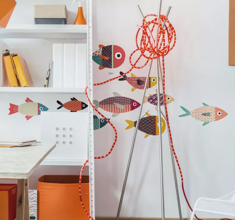 Kinderzimmer Wandtattoo Bunte Fische - TenStickers
