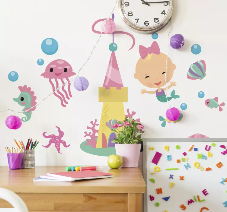 Kinderzimmer Wandtattoo Bunte Meereswelt - TenStickers
