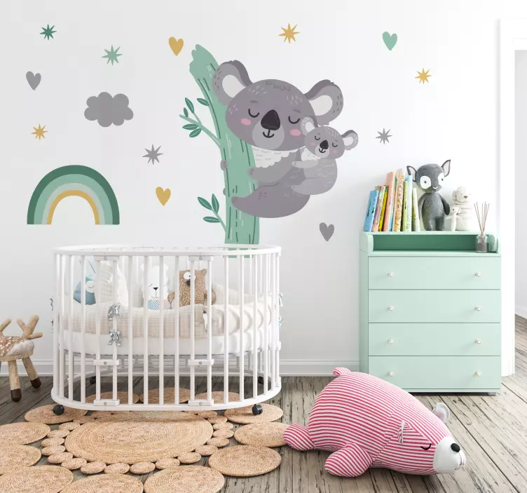 Wandtattoo Kinderzimmer glückliche koalas - TenStickers
