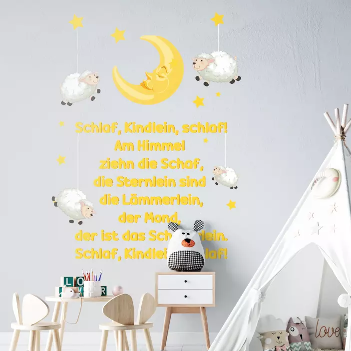 Wandtattoo Sprüche Schlaf Kindlein Schlaf - TenStickers