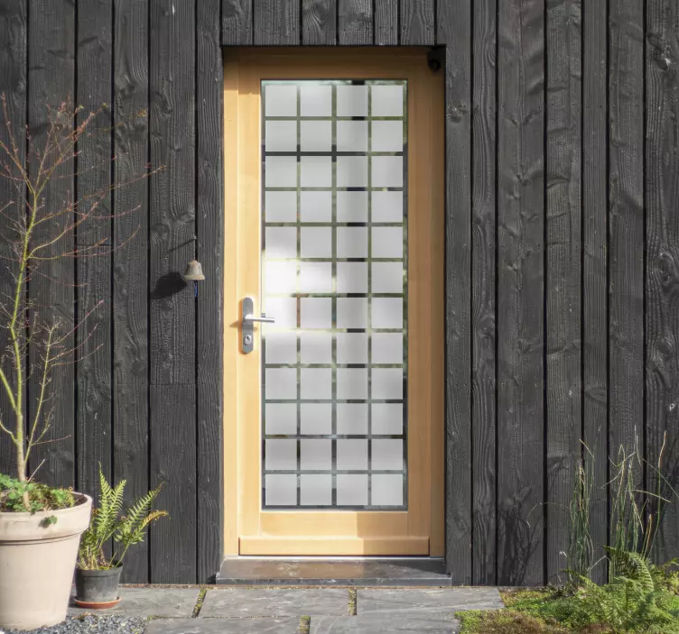 Klebefolie für die Tür im Quadrat Design - TenStickers