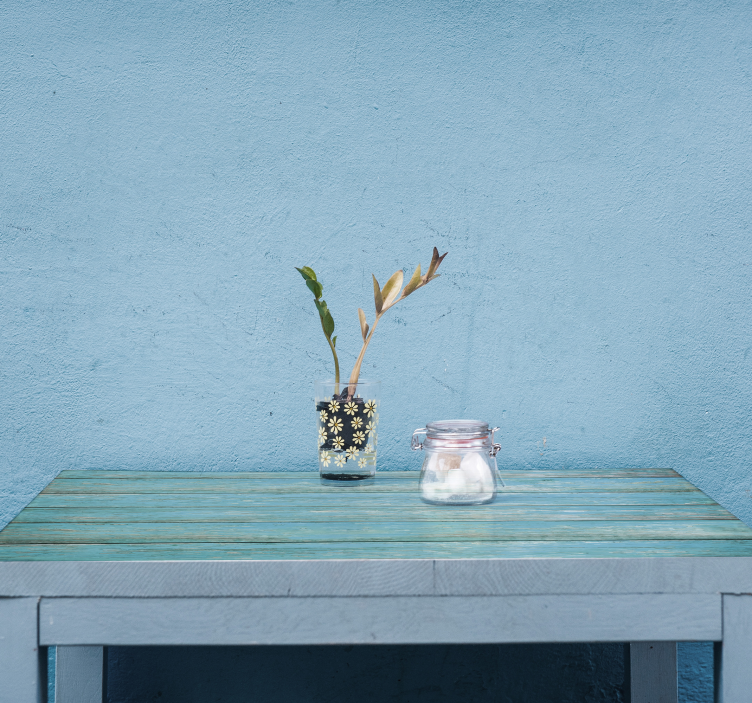 Klebefolie Möbel blaue Holzbeschaffenheit - TenStickers