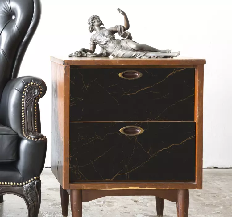 Klebefolie Möbel Braune Marmorstruktur - TenStickers