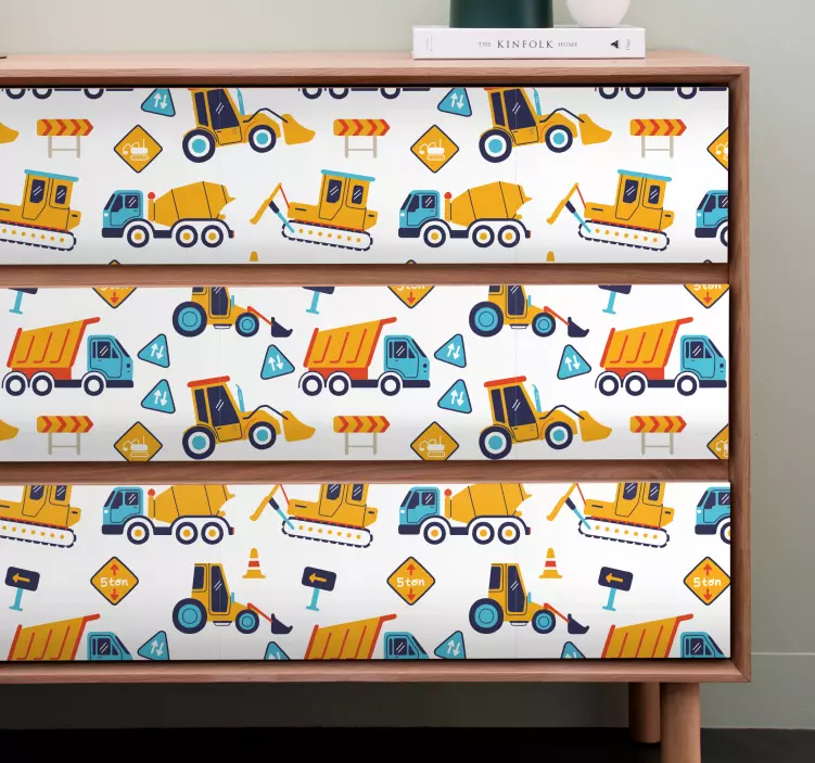 Möbelfolie Cartoon-baustelle - TenStickers