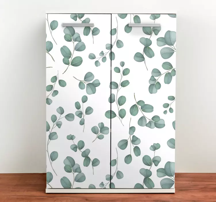 Klebefolie Möbel Elegantes Blumen Muster - TenStickers