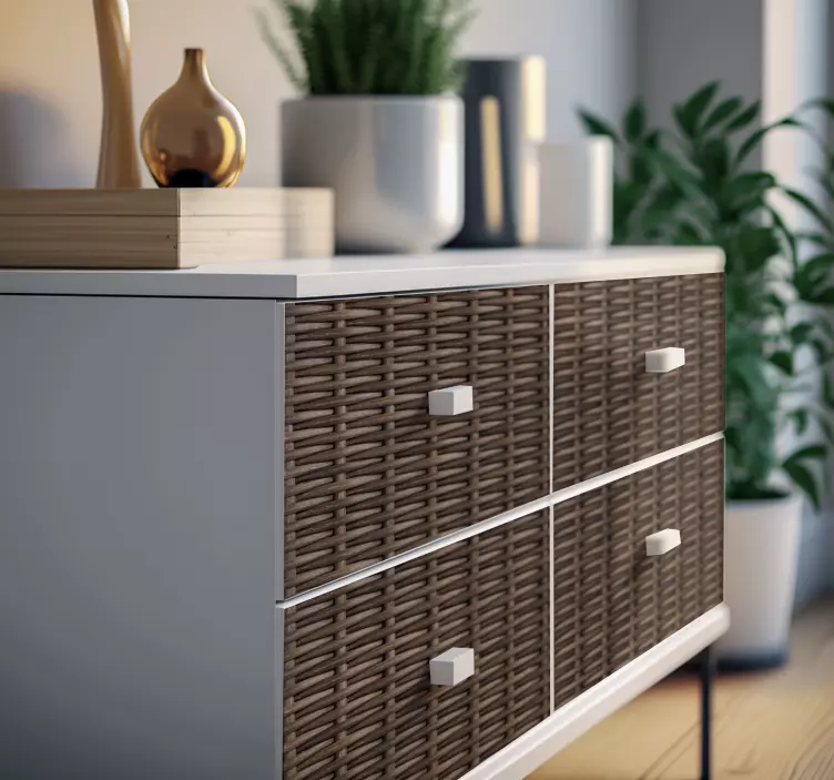 möbelfolie geflochtenes Rattan - TenStickers