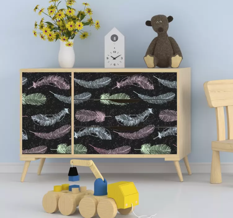 Klebefolie Möbel Helle feder - TenStickers
