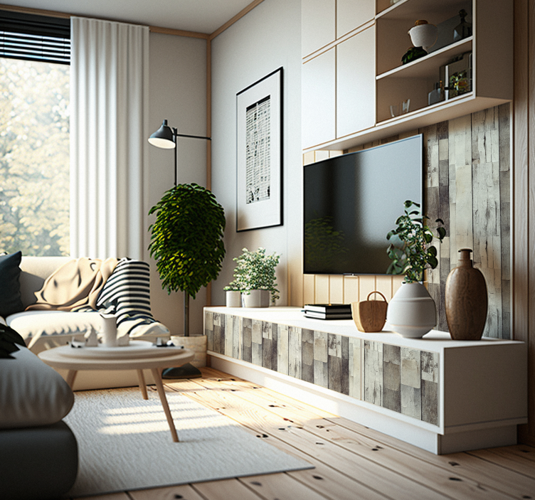 Möbelfolie helles, gealtertes Holz - TenStickers