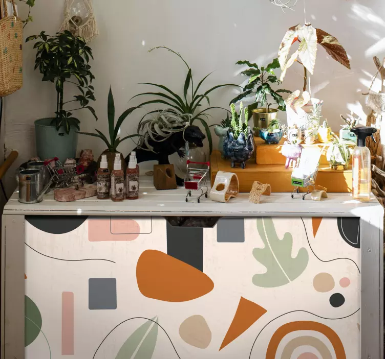 Klebefolie Möbel Minimalistische helle Farben - TenStickers