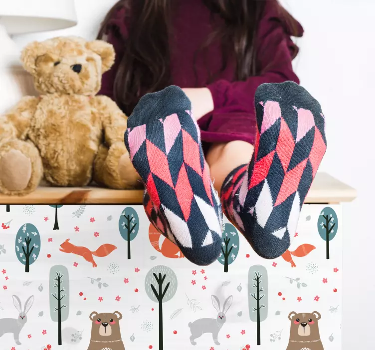 Klebefolie Möbel Nordische tierfreunde - TenStickers