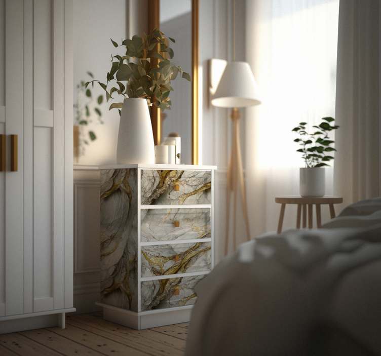 Möbelfolie normandischer Marmor - TenStickers