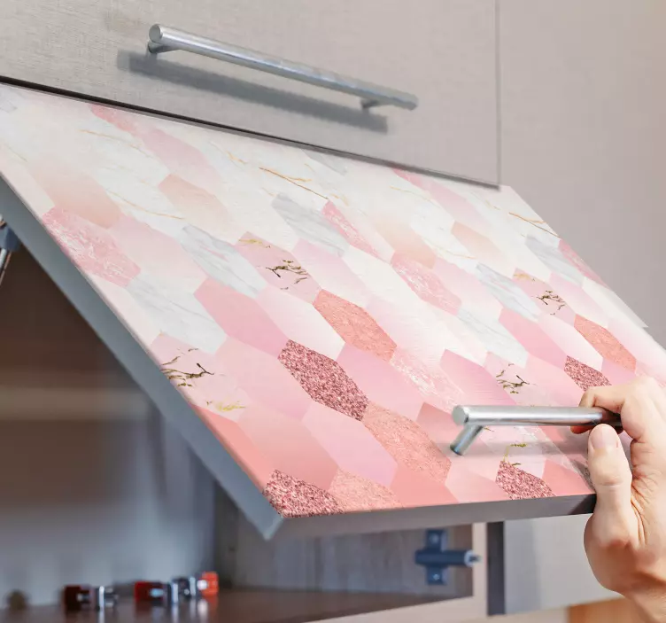 Klebefolie Möbel Rosa marmor für möbel - TenStickers