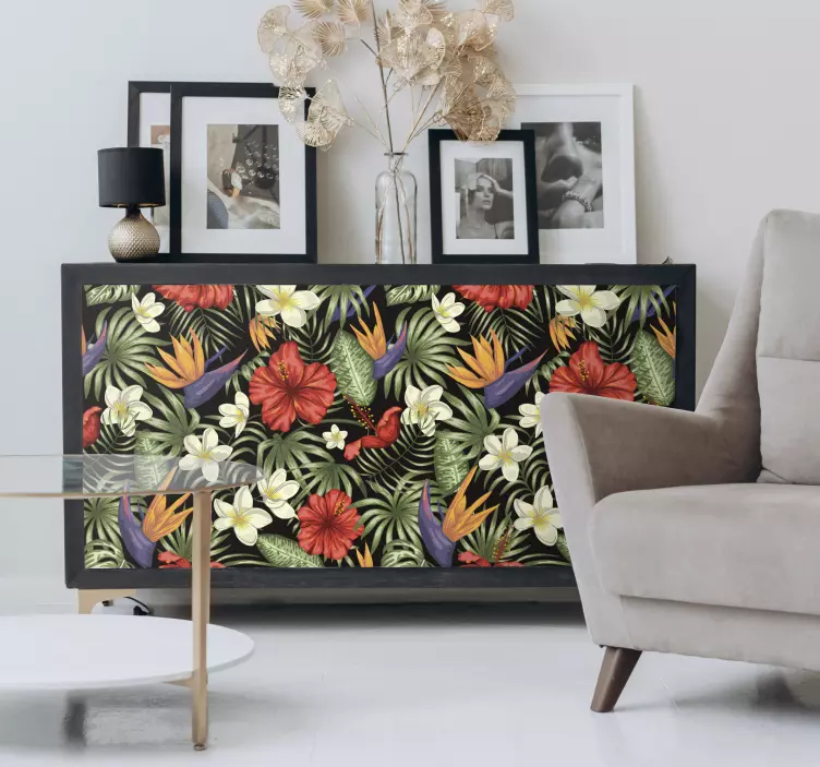 Klebefolie Möbel Tropische Dschungelpflanzen - TenStickers